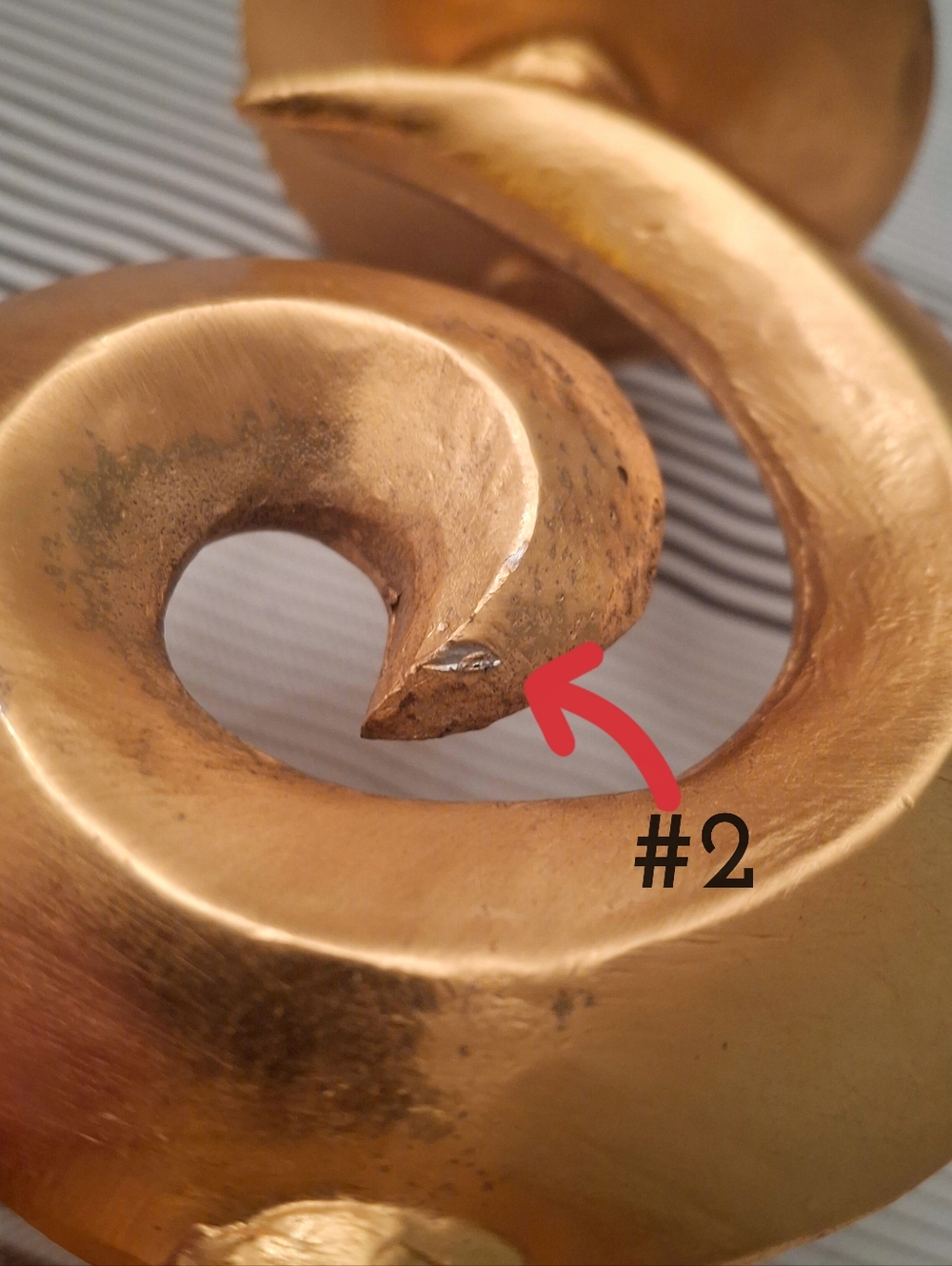 SOLD Vintage Edouard Rambaud Paris Gold Tone Bronze Gilded Spiral Candle Holders - Picture 6 of 8